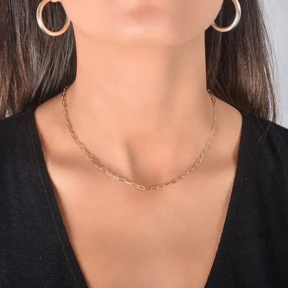 18k Gold Filled Paperclip Necklace 18” or 16” Long ✨ - Picture 5 of 9